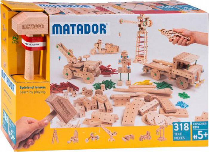 Matador explorer E 318 houten constructieset 318-delig